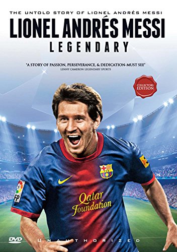 DVD cover featuring Lionel Messi in a Barcelona soccer uniform, celebrating.
