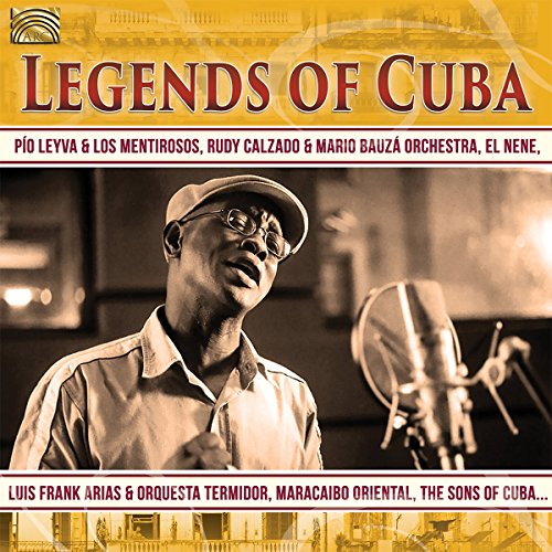 CD cover for “Legends of Cuba” featuring a man singing into a microphone.