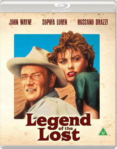 Legends of the Lost" Blu-ray cover featuring John Wayne and Sophia Loren.