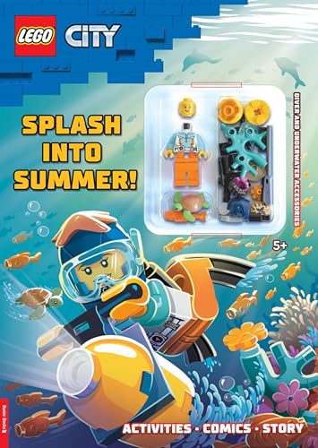 LEGO City activity book with a diver minifigure and ocean scene.