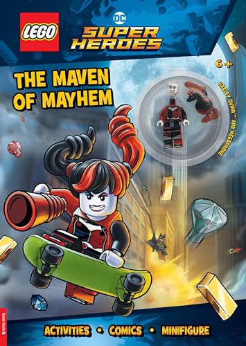 LEGO DC Super Heroes activity book cover featuring Harley Quinn and minifigure.