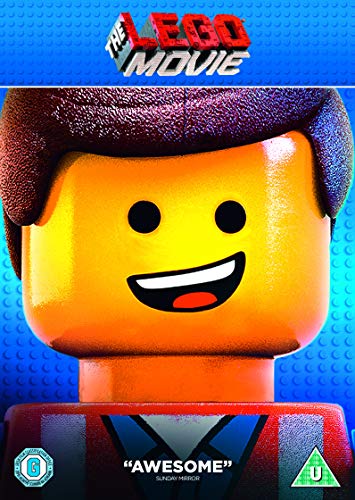 DVD cover for The Lego Movie featuring Emmet’s smiling face.