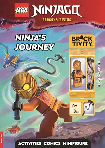 LEGO Ninjago activity book cover with Arin minifigure and accessories.