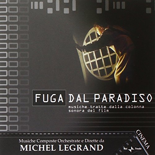CD cover for "Fuga Dal Paradiso" soundtrack by Michel Legrand, featuring a mask.