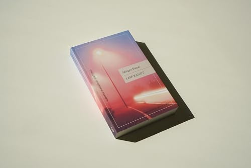 Book cover with a blurred, nighttime street scene and pink gradient.