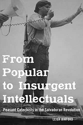 Book cover featuring a man with a megaphone and rifle, titled “From Popular to Insurgent Intellectuals.”