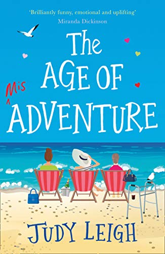 Book cover: beach scene with three figures and title “The Age of Misadventure.”