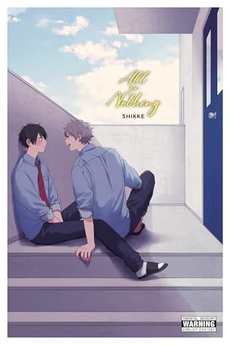 Two young men leaning against a wall under a blue sky.