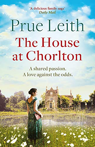 Book cover showing a woman in a green dress standing before a country house.