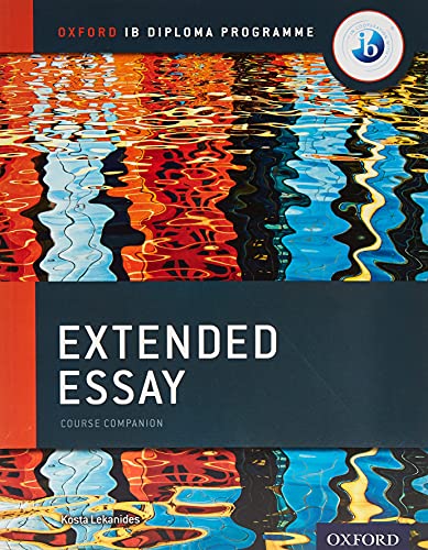 Book cover: "Extended Essay" with abstract water reflections.