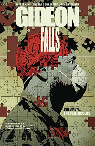 Graphic novel cover with a puzzle-piece overlay showing a man's face and a brain.