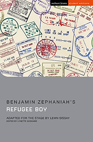 Book cover featuring passport stamps on the top half and text on grey background.