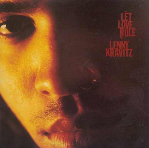 Close-up of Lenny Kravitz's face in warm lighting with album title and artist text.