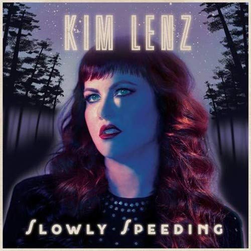 Album cover for Kim Lenz’s “Slowly Speeding” featuring a portrait of the artist.