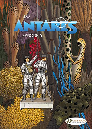 Comic book cover: two figures in a strange, colorful alien landscape.