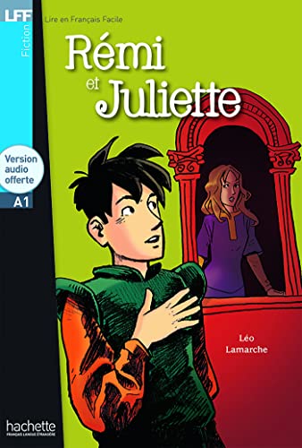 Book cover: “Rémi et Juliette” with illustrated characters and red archway.