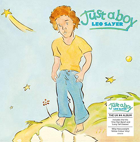 Album cover for Leo Sayer’s “Just a Boy” featuring a young boy illustration.