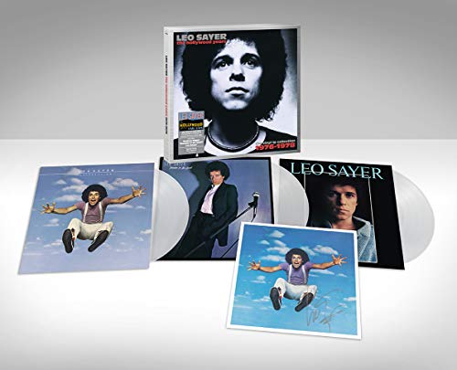 Leo Sayer album set with clear vinyl records and signed cover art.