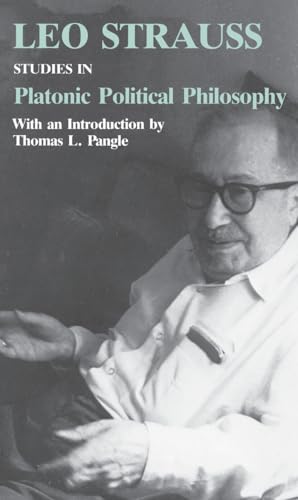 Book cover featuring Leo Strauss, author of “Studies in Platonic Political Philosophy.”