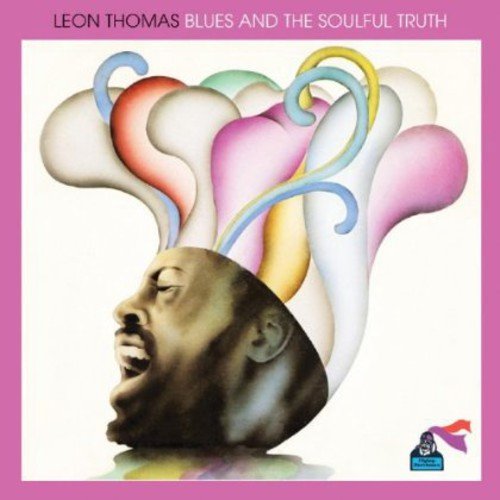 Album cover: Leon Thomas, profile with colorful, swirling abstract shapes.