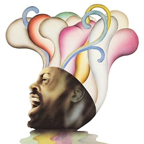 Album cover featuring a profile of a Black man with colorful, swirling shapes.