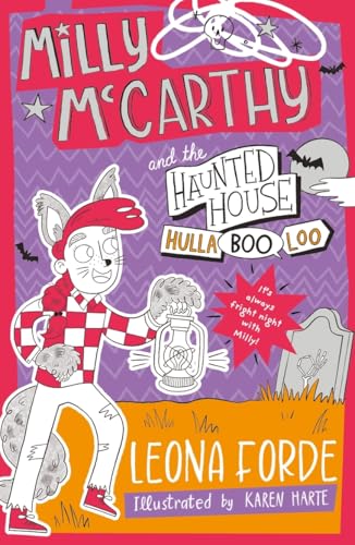 Book cover featuring a girl in costume with a haunted house scene.