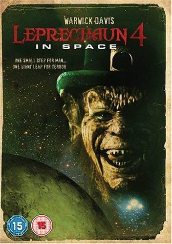 DVD cover for "Leprechaun 4" featuring a menacing leprechaun in space.