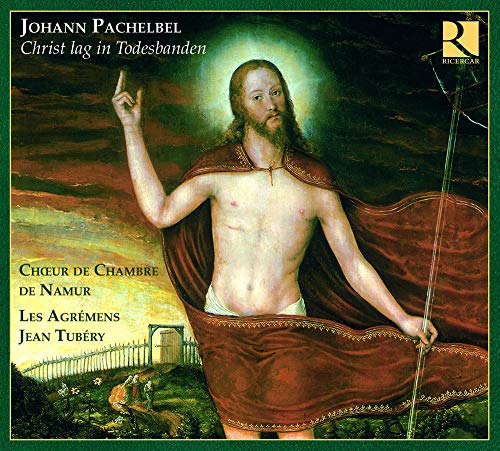 CD cover: painting of a bearded man with raised hand, green border.