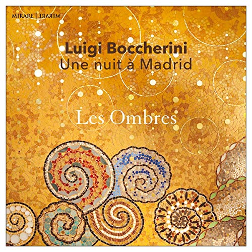 CD cover: gold mosaic background with colorful spiral designs and text.