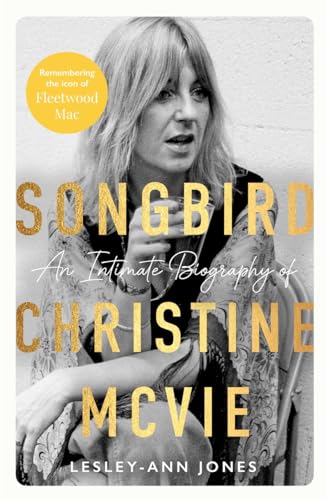Black and white portrait of Christine McVie, book cover for her biography.