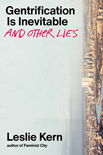 Book cover with title text and a vertical aerial view of a city.