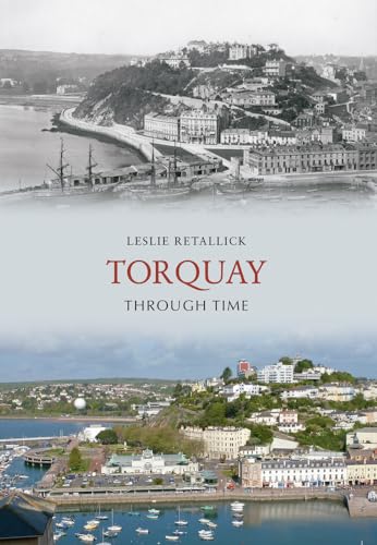 Book cover: split image of Torquay’s past and present harbour views.