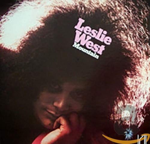 Album cover for Leslie West’s “Mountain” featuring a portrait with afro.