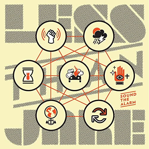 Less Than Jake album cover: abstract icons on a speckled background.