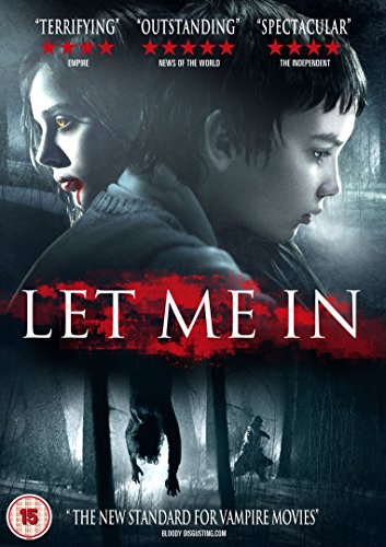 DVD cover for "Let Me In" featuring a pale woman and a young boy.