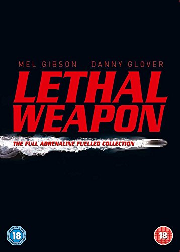 Lethal Weapon DVD collection cover with red text and a bullet on black background.