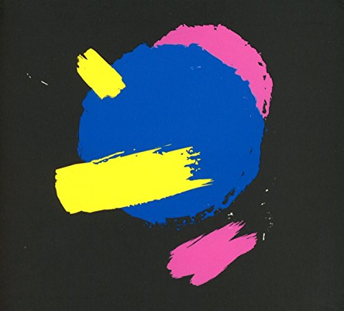 CD cover with abstract brushstrokes in pink, blue, and yellow.