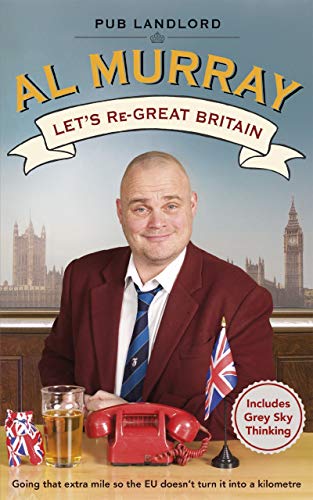 Book cover featuring comedian Al Murray as "Pub Landlord" with British flags.