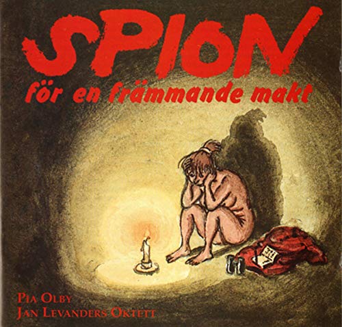 CD cover: figure with candle, red text “SPION”, dark cave background.