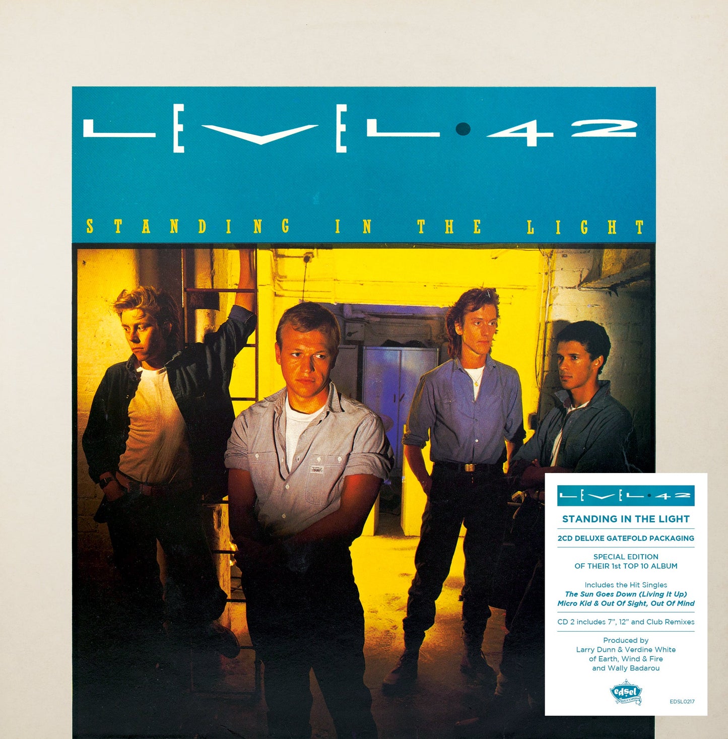 Level 42 "Standing In The Light" CD cover with band portrait.