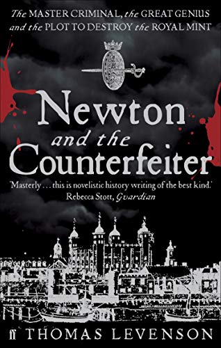 Book cover: “Newton and the Counterfeiter” with key, city, and smoke imagery.
