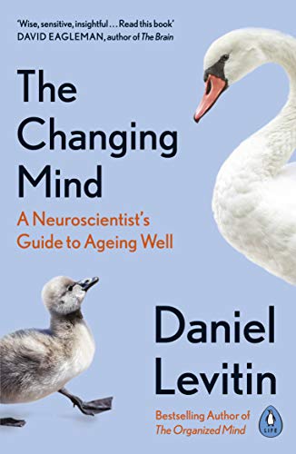 Book cover showing an adult swan and a cygnet on a light blue background.