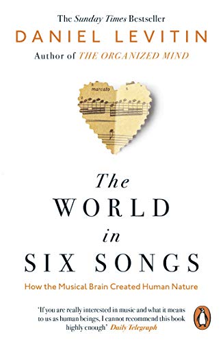 Book cover: "The World in Six Songs" with a heart-shaped musical score.