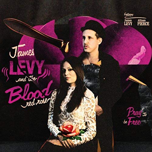 CD cover: James Levy and Allison Pierce with a red rose and sword.