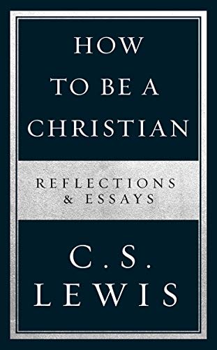 Book cover: “How to Be a Christian” by C.S. Lewis, navy and silver.