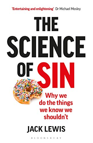 Book cover: "The Science of Sin" with a donut image and bold text.