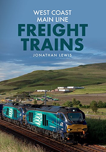 Book cover featuring a blue and black freight train on railway tracks.