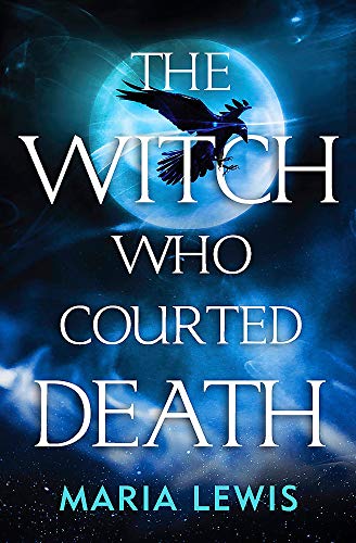 Book cover: dark blue, large text, raven silhouetted against a moon.