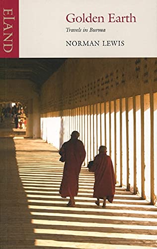 Book cover: "Golden Earth," showing monks walking in sunlight and shadows.