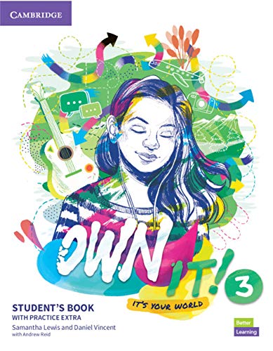 Student textbook cover with a young person’s portrait and colorful graphics.